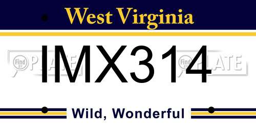 IMX314 West Virginia License Plate