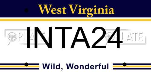INTA24 West Virginia License Plate