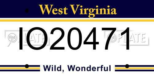 IO20471 West Virginia License Plate