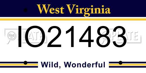 IO21483 West Virginia License Plate