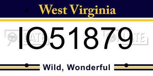 IO51879 West Virginia License Plate