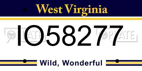 IO58277 West Virginia License Plate