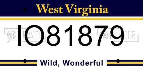 IO81879 West Virginia License Plate