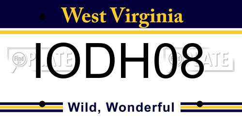 IODH08 West Virginia License Plate