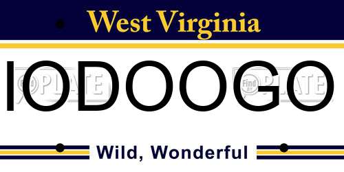 IODOOGO West Virginia License Plate