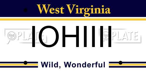 IOHIIII West Virginia License Plate
