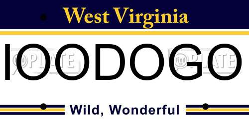 IOODOGO West Virginia License Plate