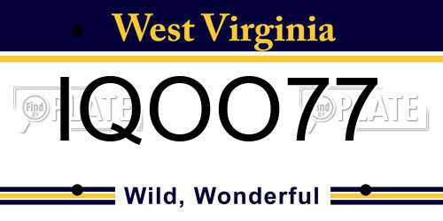 IQOO77 West Virginia License Plate