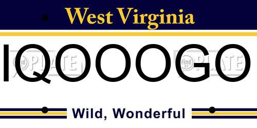 IQOOOGO West Virginia License Plate