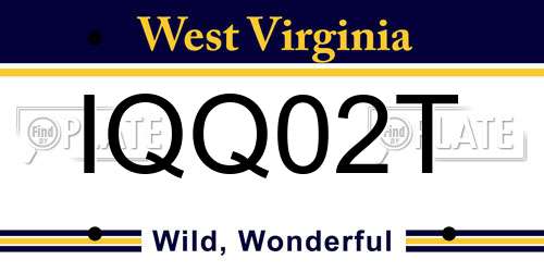 IQQ02T West Virginia License Plate