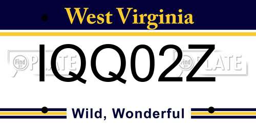 IQQ02Z West Virginia License Plate