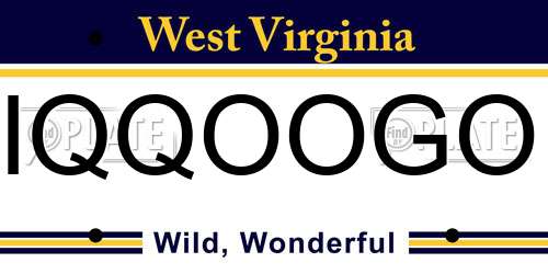 IQQOOGO West Virginia License Plate