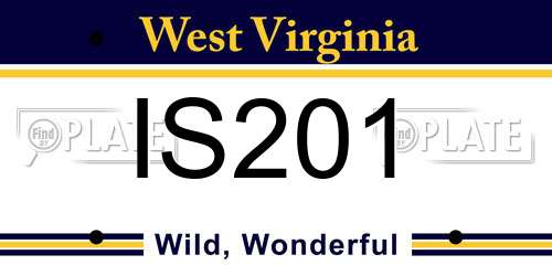 IS201 West Virginia License Plate