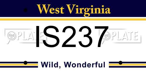 IS237 West Virginia License Plate