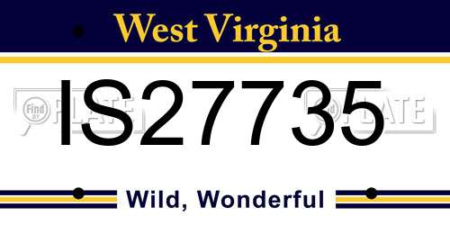 IS27735 West Virginia License Plate