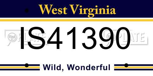 IS41390 West Virginia License Plate