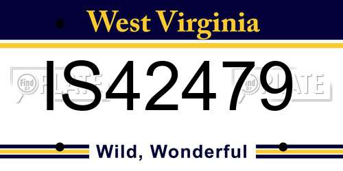 IS42479 West Virginia License Plate