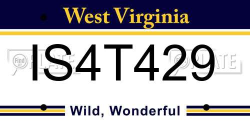 IS4T429 West Virginia License Plate