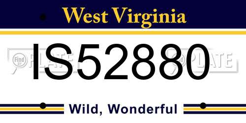 IS52880 West Virginia License Plate