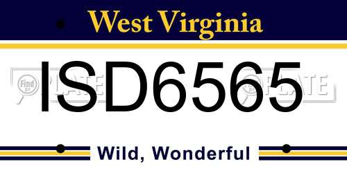 ISD6565 West Virginia License Plate