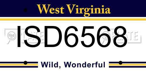 ISD6568 West Virginia License Plate