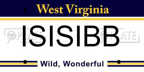 ISISIBB West Virginia License Plate