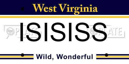 ISISISS West Virginia License Plate