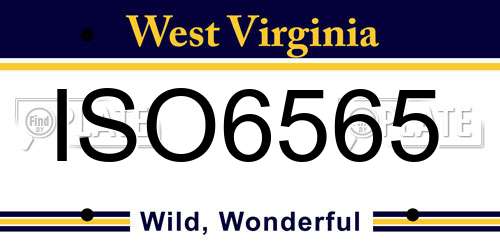 ISO6565 West Virginia License Plate