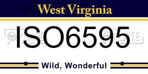 ISO6595 West Virginia License Plate