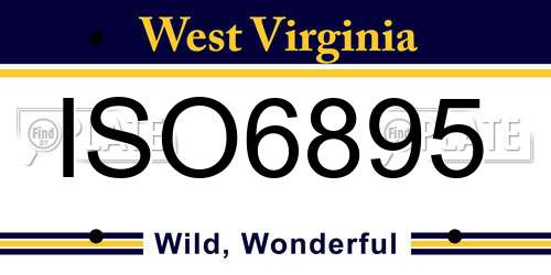 ISO6895 West Virginia License Plate