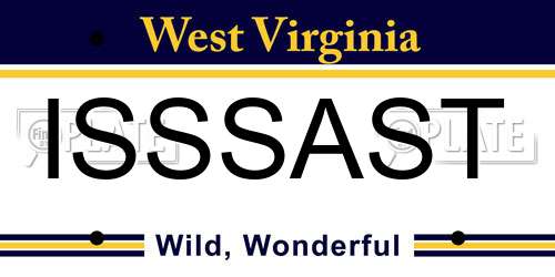 ISSSAST West Virginia License Plate