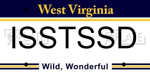 ISSTSSD West Virginia License Plate
