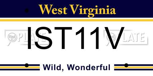 IST11V West Virginia License Plate