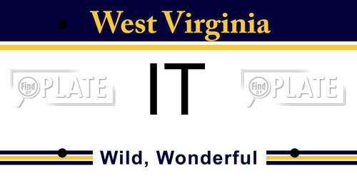 IT West Virginia License Plate