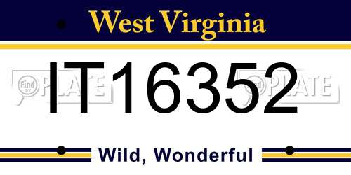 IT16352 West Virginia License Plate