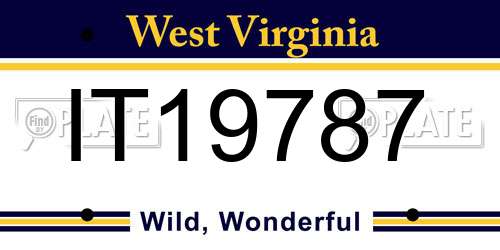 IT19787 West Virginia License Plate