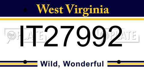 IT27992 West Virginia License Plate