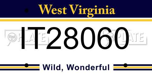 IT28060 West Virginia License Plate