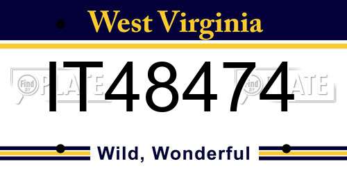 IT48474 West Virginia License Plate