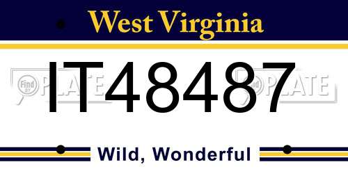 IT48487 West Virginia License Plate