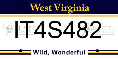 IT4S482 West Virginia License Plate