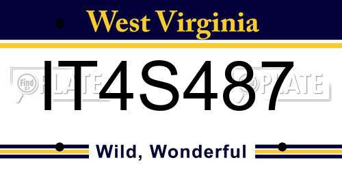 IT4S487 West Virginia License Plate