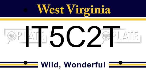 IT5C2T West Virginia License Plate