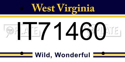 IT71460 West Virginia License Plate
