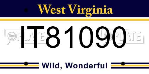 IT81090 West Virginia License Plate