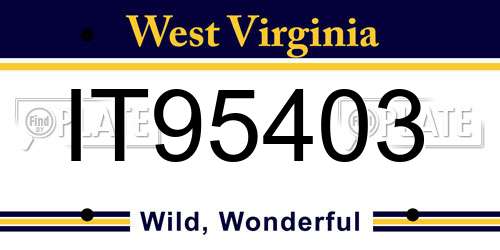 IT95403 West Virginia License Plate