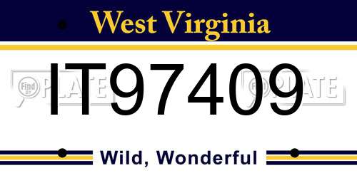 IT97409 West Virginia License Plate