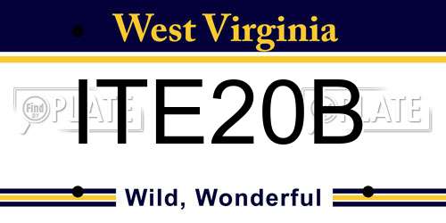 ITE20B West Virginia License Plate