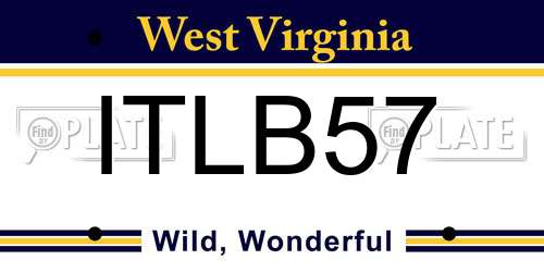 ITLB57 West Virginia License Plate