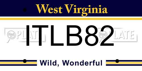 ITLB82 West Virginia License Plate